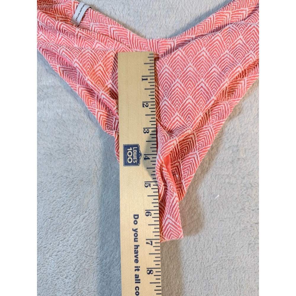 Body Glove Womens Kendal Bikini Bottoms Cheeky Coral Pink Geometric Jacquard Med - Picture 7 of 9